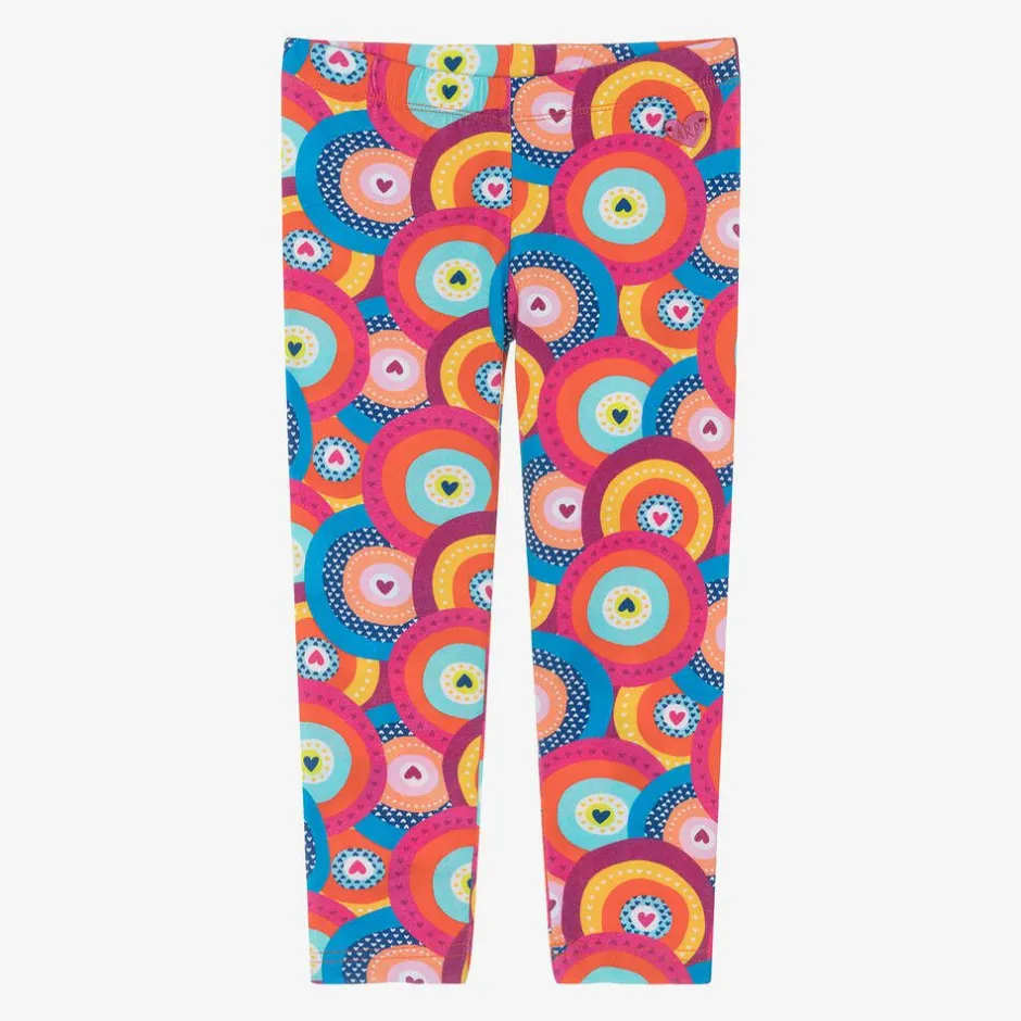 Agatha Ruiz de la Prada Girls Pink Cotton Circle Print Leggings Sale