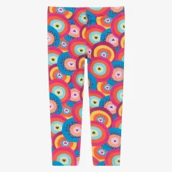 Agatha Ruiz de la Prada Girls Pink Cotton Circle Print Leggings Sale
