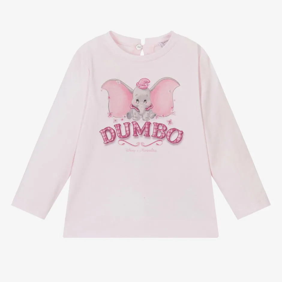 Monnalisa Girls Pink Cotton Disney Top Hot