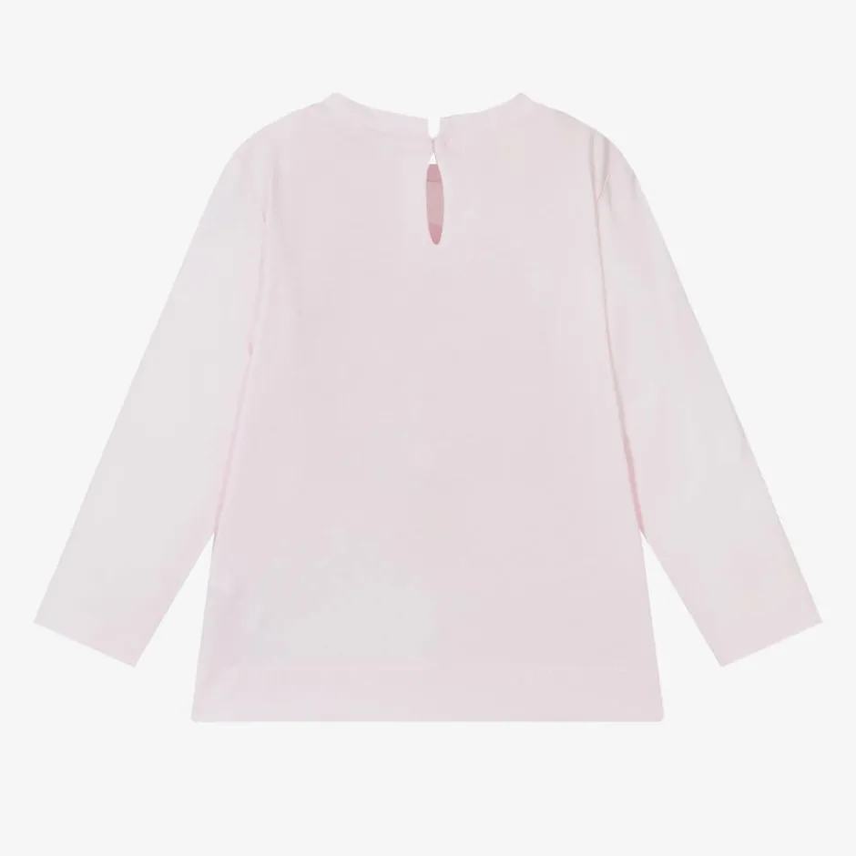 Monnalisa Girls Pink Cotton Disney Top Hot