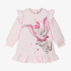 Monnalisa Girls Pink Cotton Disney Dress Clearance