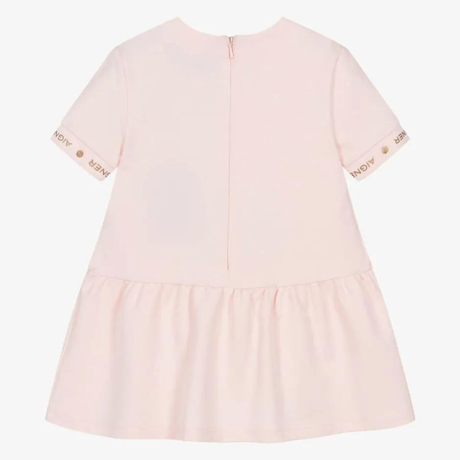 AIGNER Girls Pink Cotton Dress Hot