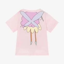 Stella McCartney Kids Girls Pink Cotton Fairy T-Shirt Best