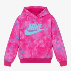 Nike Girls Pink Cotton Hoodie Hot