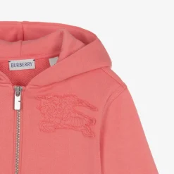 Burberry Girls Pink Cotton Hoodie New