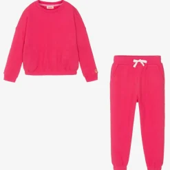 Joyday Girls Pink Cotton Jersey Tracksuit Hot
