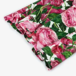 Dolce amp; Gabbana Girls Pink Cotton Jersey Floral Dress New