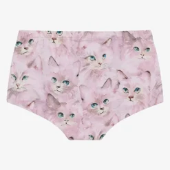 Molo Girls Pink Cotton Kitten Knickers (2 Pack) Hot