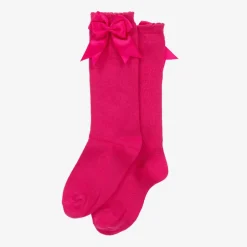 Carlomagno Girls Pink Cotton Knee Length Socks Online