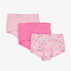 NAME IT Girls Pink Cotton Knickers (3 Pack) New