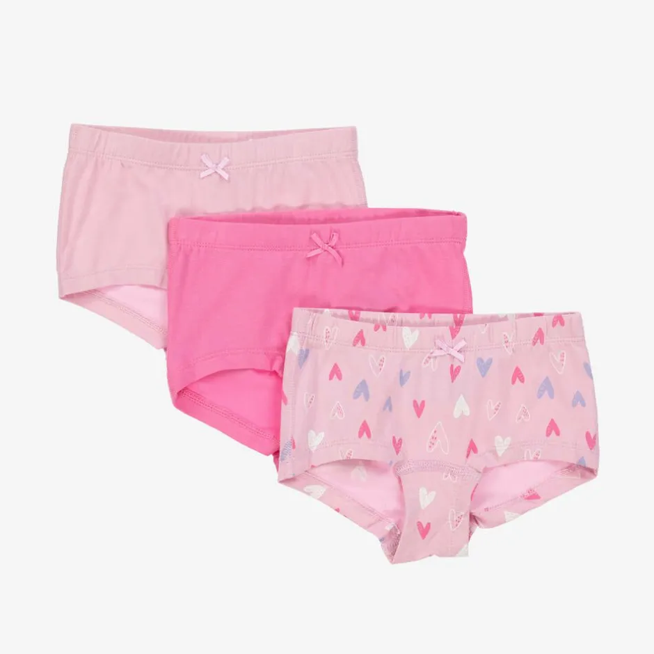 NAME IT Girls Pink Cotton Knickers (3 Pack) New
