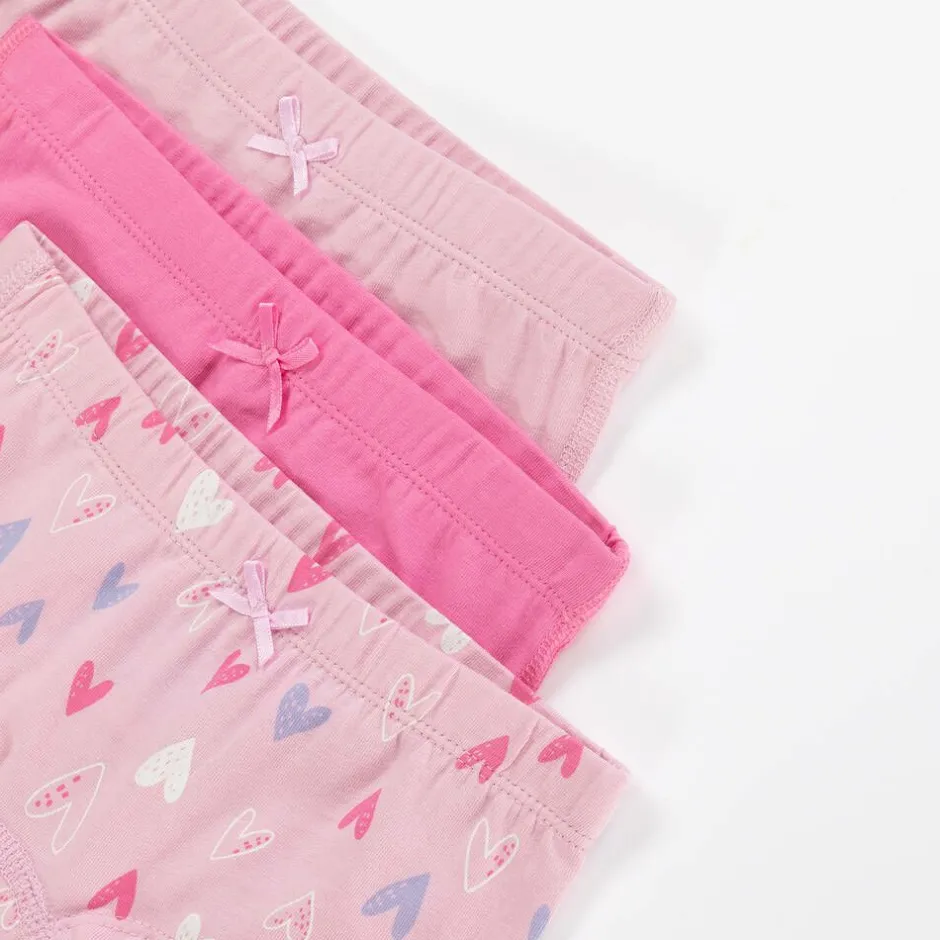 NAME IT Girls Pink Cotton Knickers (3 Pack) New