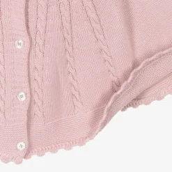 Sarah Louise Girls Pink Cotton Knit Cape Online