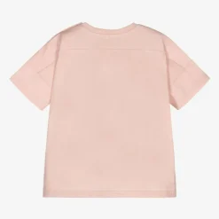 Gucci Girls Pink Cotton Logo T-Shirt Sale