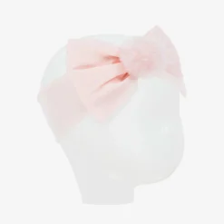 A Dee Girls Pink Cotton Pom-Pom Headband Hot