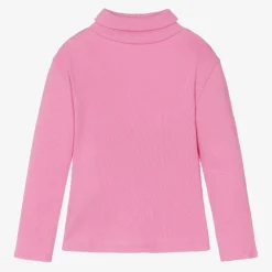 Joyday Girls Pink Cotton Roll Neck Top New