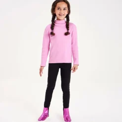 Joyday Girls Pink Cotton Roll Neck Top New