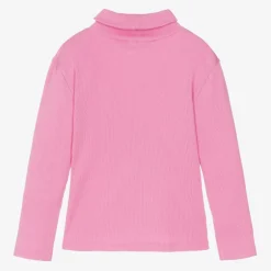 Joyday Girls Pink Cotton Roll Neck Top New