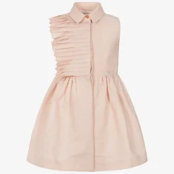 Jessie and James London Girls Pink Cotton Shirt Dress New