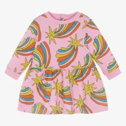 Stella McCartney Kids Girls Pink Cotton Shooting Stars Dress Discount