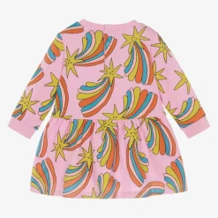 Stella McCartney Kids Girls Pink Cotton Shooting Stars Dress Discount
