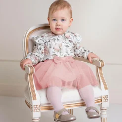 Sofija Girls Pink Cotton Skirt Set Hot