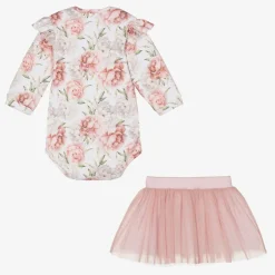 Sofija Girls Pink Cotton Skirt Set Hot