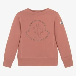 Moncler Enfant Girls Pink Cotton Sweatshirt Online