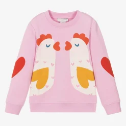 Stella McCartney Kids Girls Pink Cotton Sweatshirt New