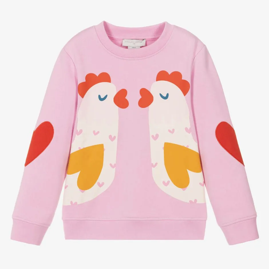 Stella McCartney Kids Girls Pink Cotton Sweatshirt New