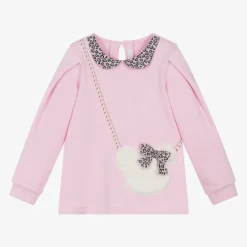 Balloon Chic Girls Pink Cotton Teddy Bag Top Sale