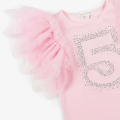 Angels Face Girls Pink Cotton 5th Birthday T-Shirt Fairypink Best