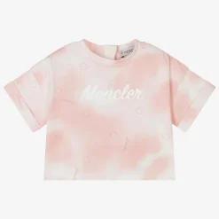 Moncler Enfant Girls Pink Cotton Tie-Dye T-Shirt Online