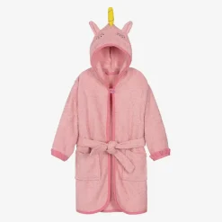 Playshoes Girls Pink Cotton Towelling Bathrobe Sale