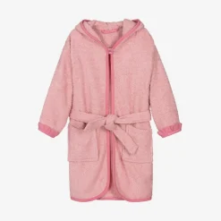 Playshoes Girls Pink Cotton Towelling Bathrobe Sale