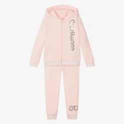 Guess Girls Pink Cotton Tracksuit Outlet