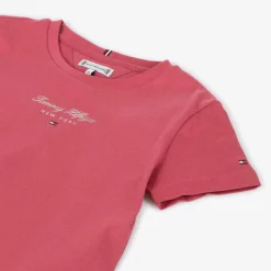 Tommy Hilfiger Girls Pink Cotton T-Shirt New