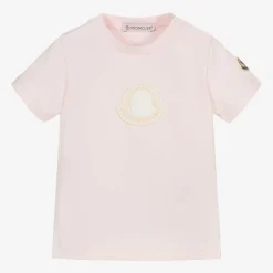 Moncler Enfant Girls Pink Cotton T-Shirt Clearance