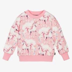 Rock Your Baby Girls Pink Cotton Unicorn Sweatshirt Sale