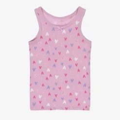 NAME IT Girls Pink Cotton Vests (2 Pack) New