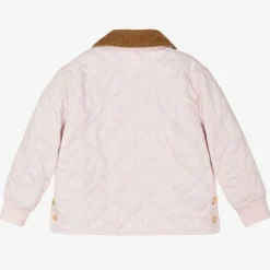 Burberry Girls Pink Diamond Quilted Jacket New