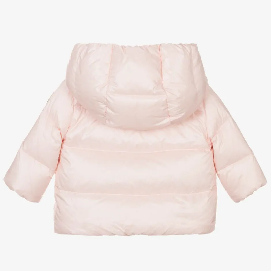 Moncler Enfant Girls Pink Down Padded Natas Jacket Clearance