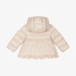 Moncler Enfant Girls Pink Down Padded Odile Coat Best