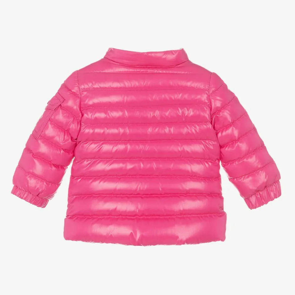 Moncler Enfant Girls Pink Down Padded Paulas Jacket New
