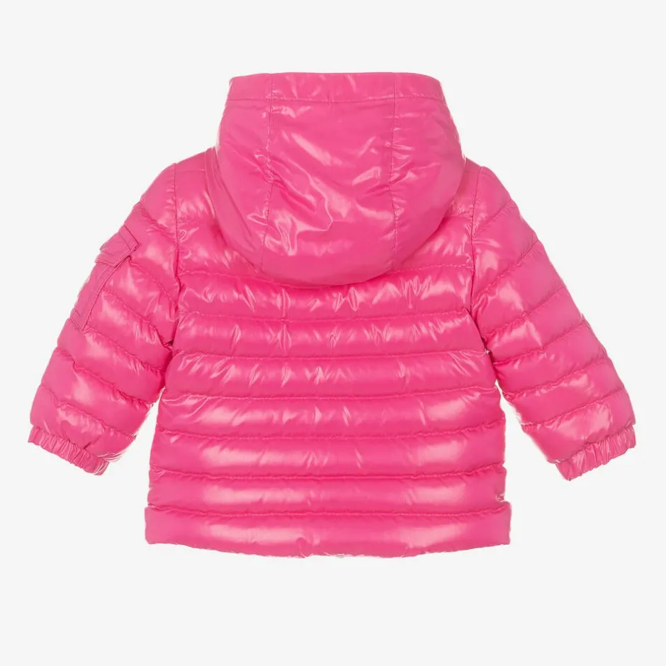 Moncler Enfant Girls Pink Down Padded Paulas Jacket New