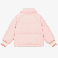 Burberry Girls Pink Down Padded Puffer Jacket Clearance