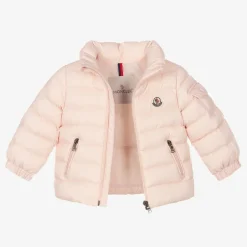 Moncler Enfant Girls Pink Down Puffer Jacket Sale