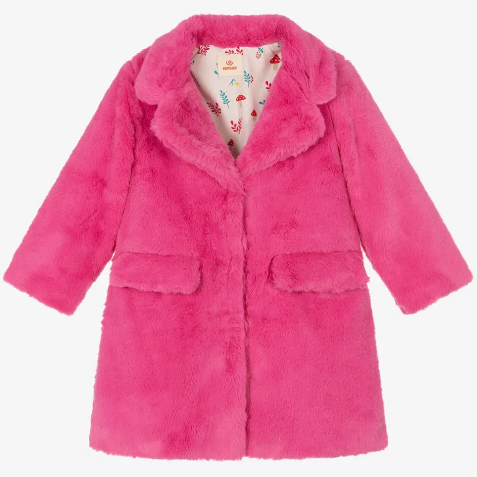 Joyday Girls Pink Faux Fur Coat Sale