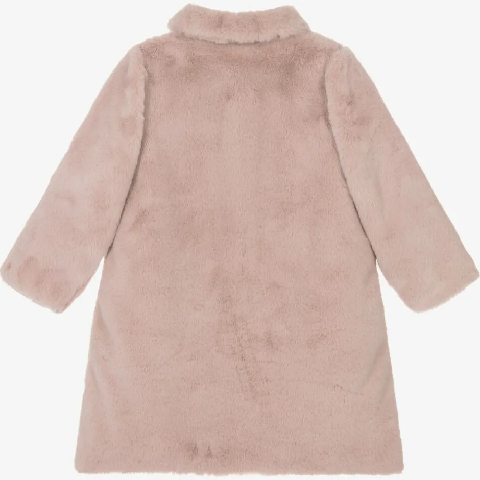 Mebi Girls Pink Faux Fur Coat Online