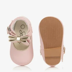 Sevva Girls Pink Faux Leather Bow Shoes Best
